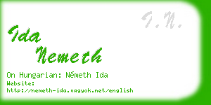 ida nemeth business card