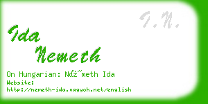 ida nemeth business card